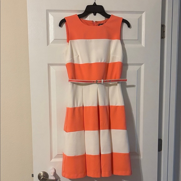 Be by Chetta B Dresses & Skirts - Orange and White Striped Dress